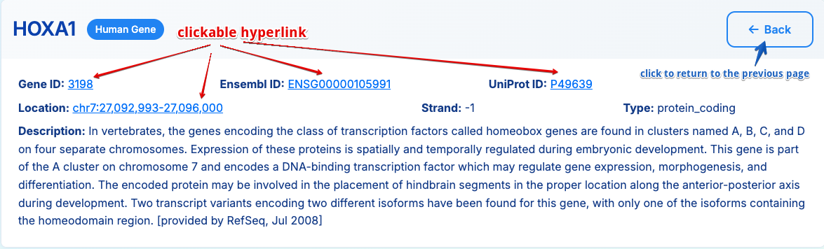 Search gene info